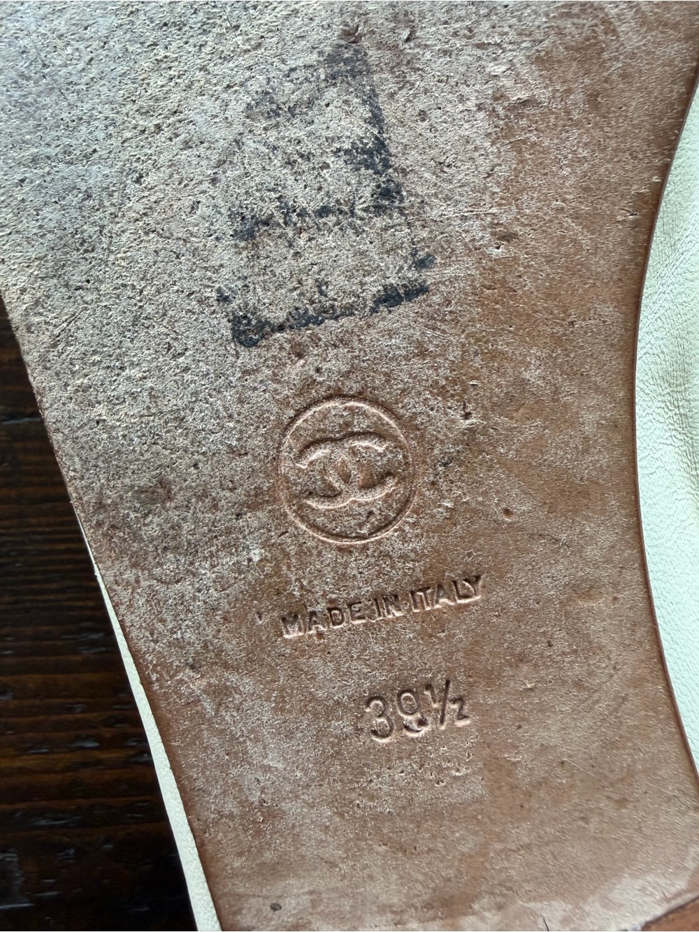 Chanel Interlocking CC Logo Lambskin Ballet Flats Size IT 39.5 - Picture 13 of 16